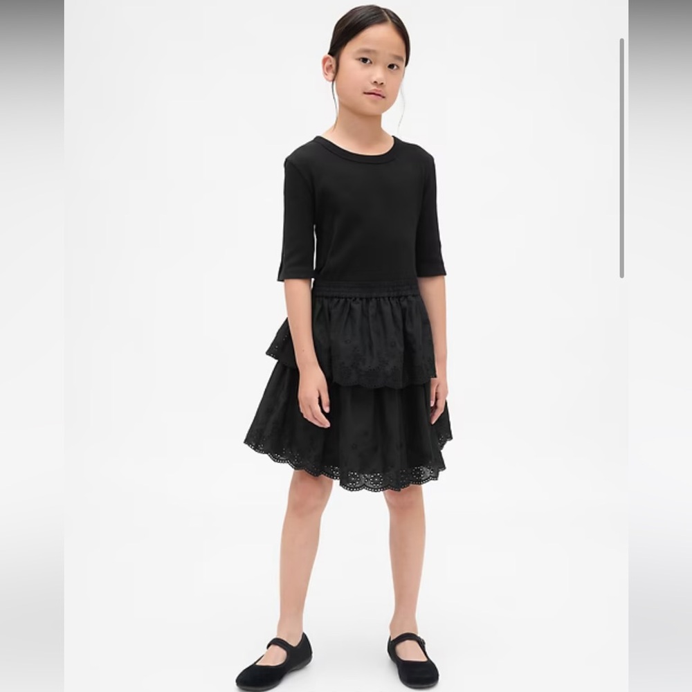 Brand new GAP Kids Mixed Media Eyelet Dress